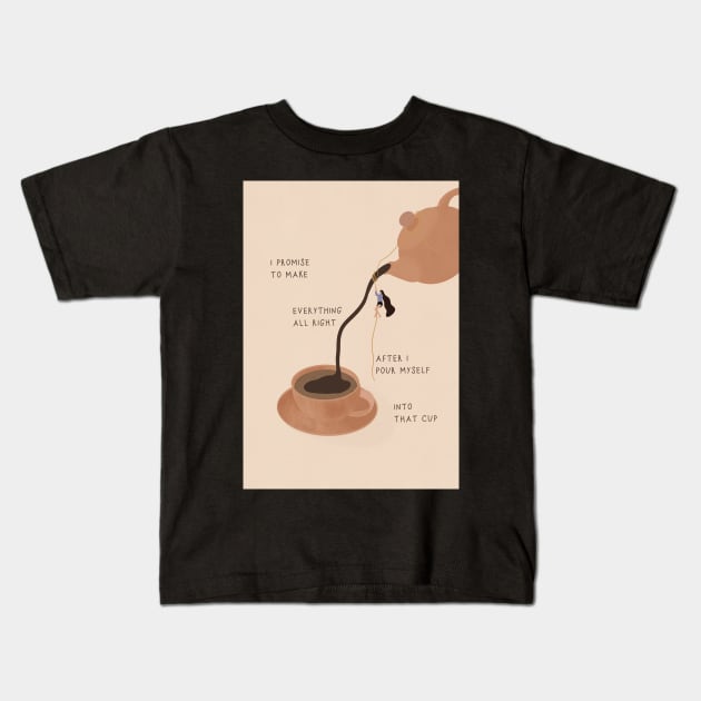 Cup of me Kids T-Shirt by bluesbytuba